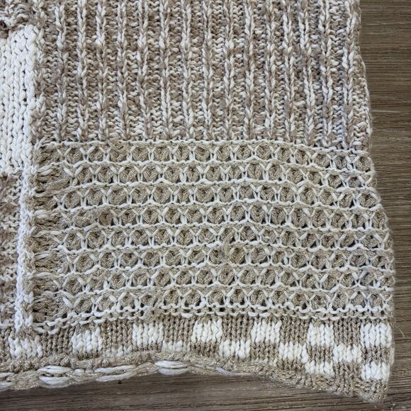 Anthropologie Tank Top Size XS Halter Tie Crochet Patchwork Metallic Chunky - Picture 4 of 9